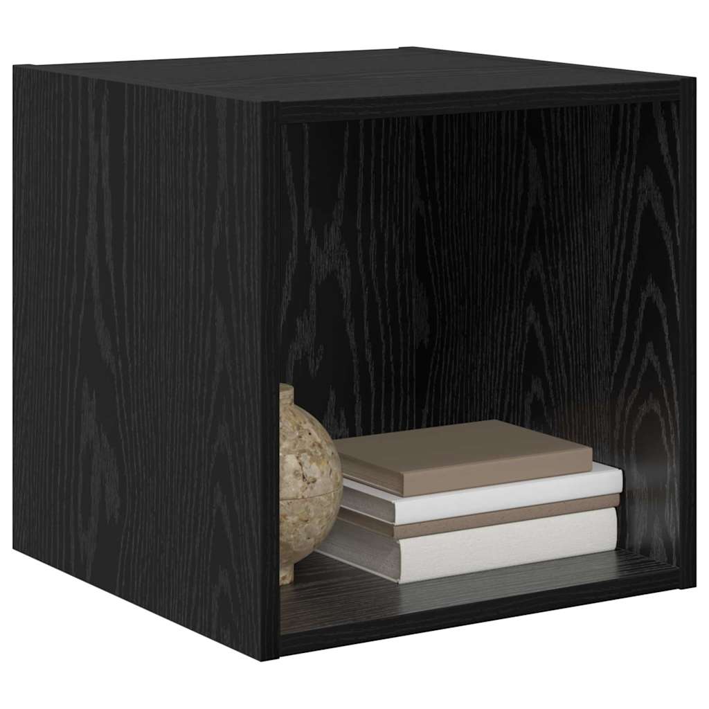 vidaXL Wandkast met plank Zwart eiken 37 x 37 x 37 cm Bewerkt hout