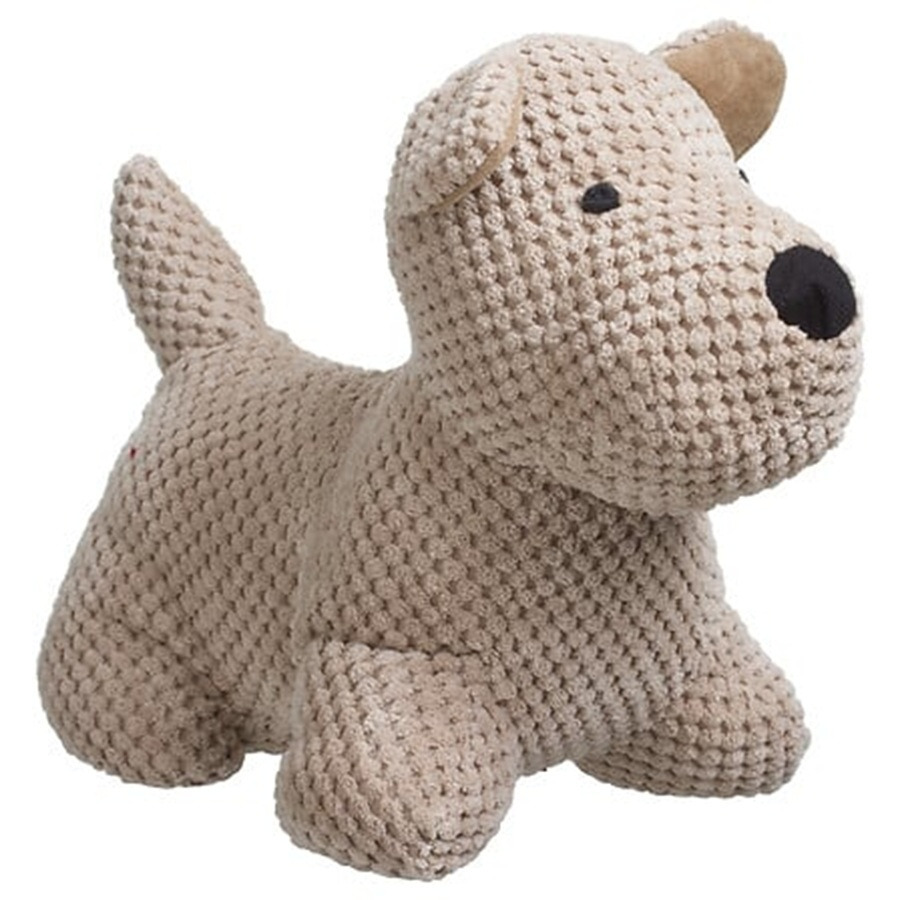 Atmosphera Deurstopper hondje - 1 kg - beige - polyester stof- 31 x 24 cm - deurstop -