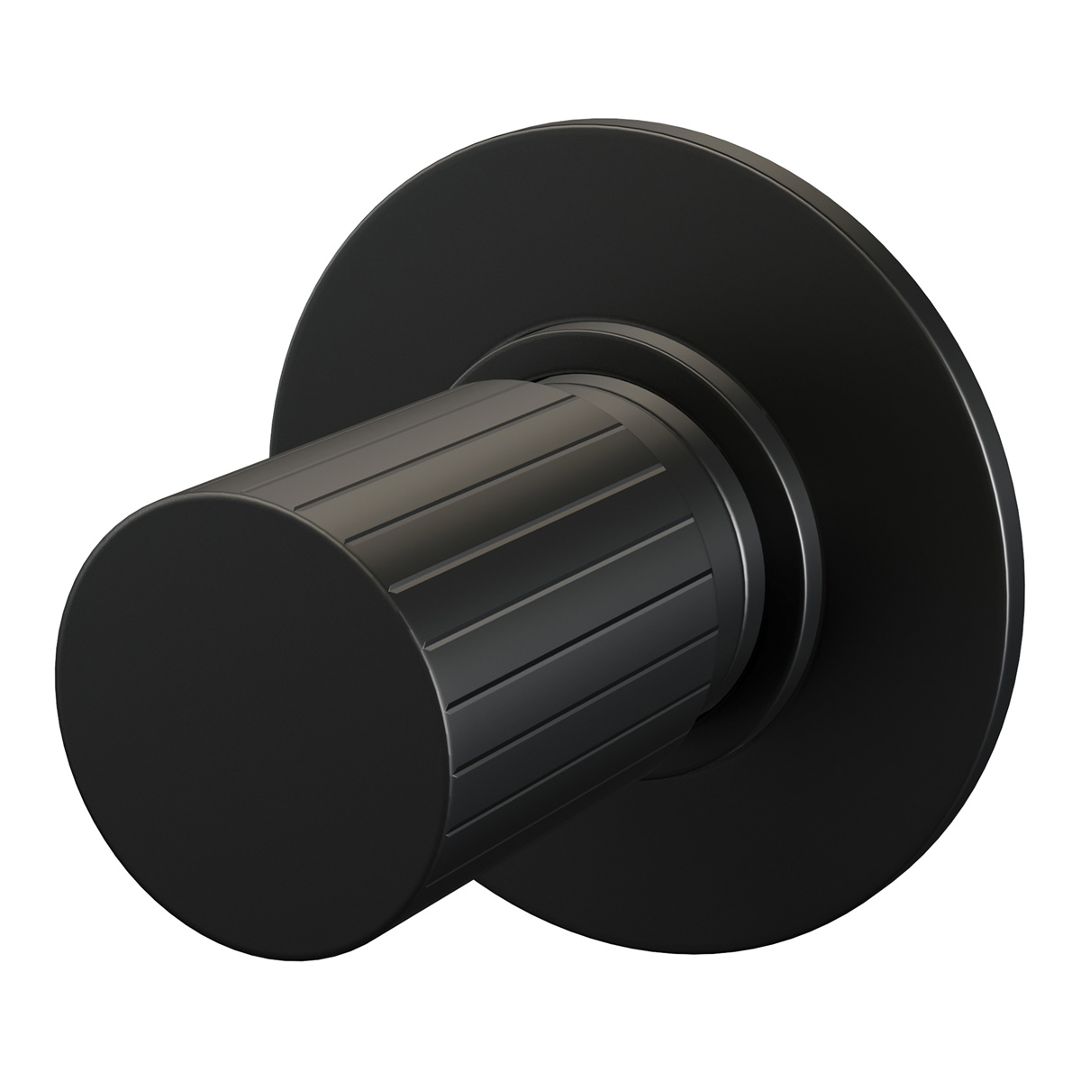 Brauer Stripe inbouw stopkraan zwart mat