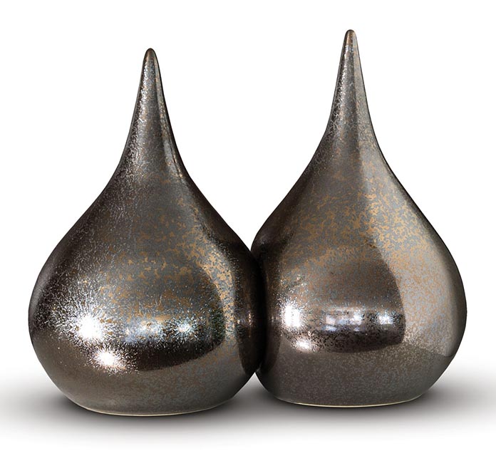 Urnwebshop Unica Duo Traan Urn Metallic (2 maal 3.7 liter)