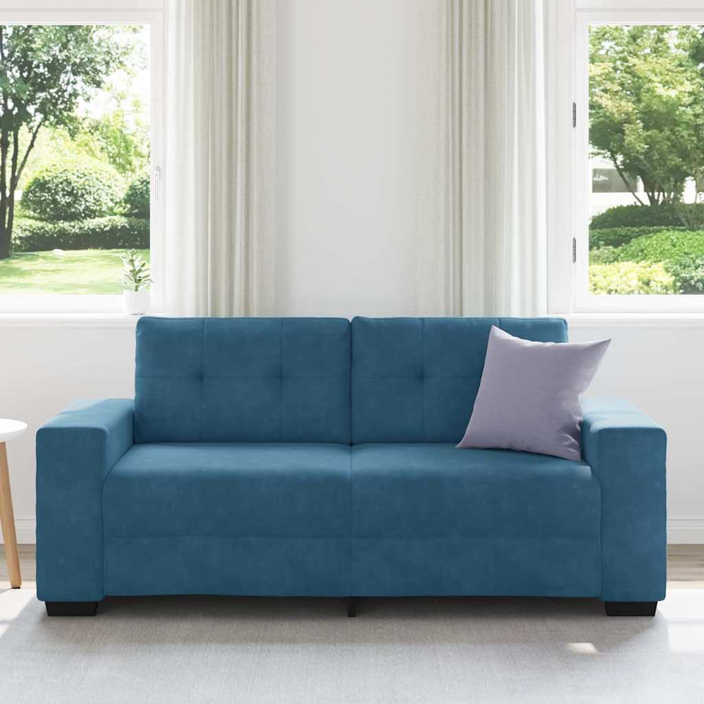 vidaXL Loveseat Sofa Blauw 140 cm Fluweel
