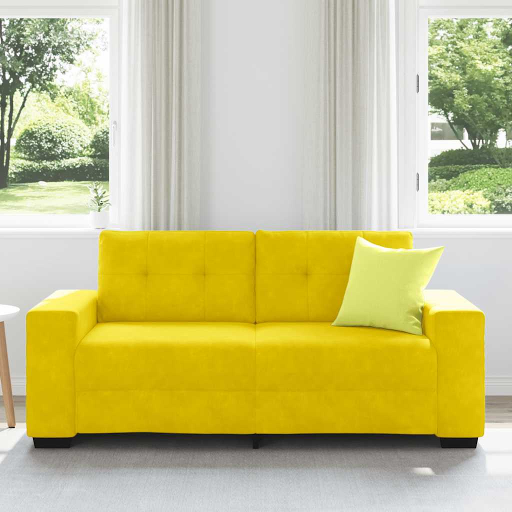 vidaXL Loveseat Sofa Geel 140 cm Fluweel