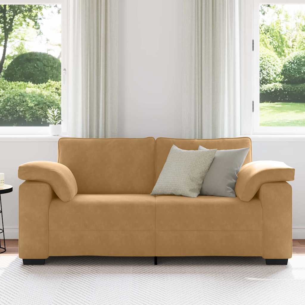 vidaXL Loveseat Sofa Bruin 140 cm Fluweel