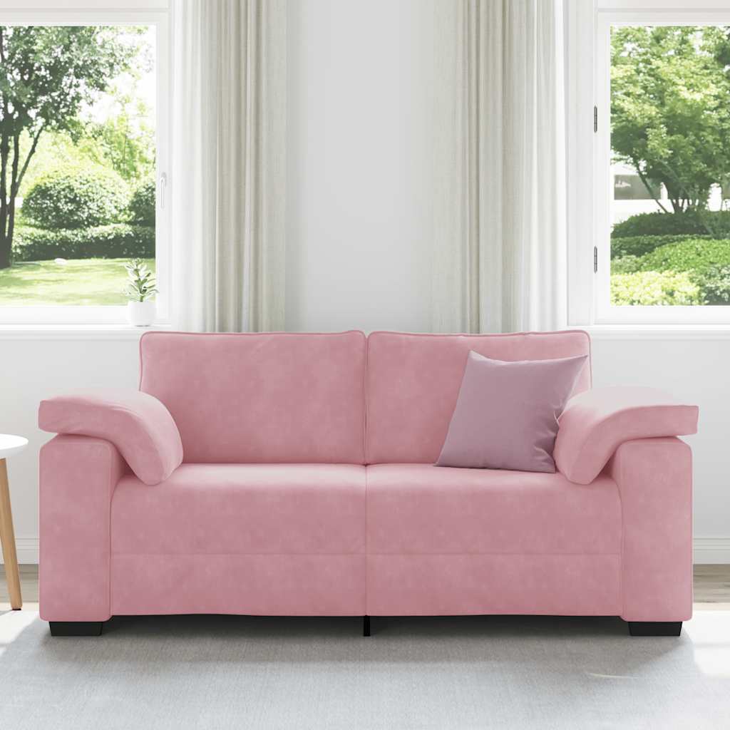 vidaXL Loveseat Sofa Roze 140 cm Fluweel