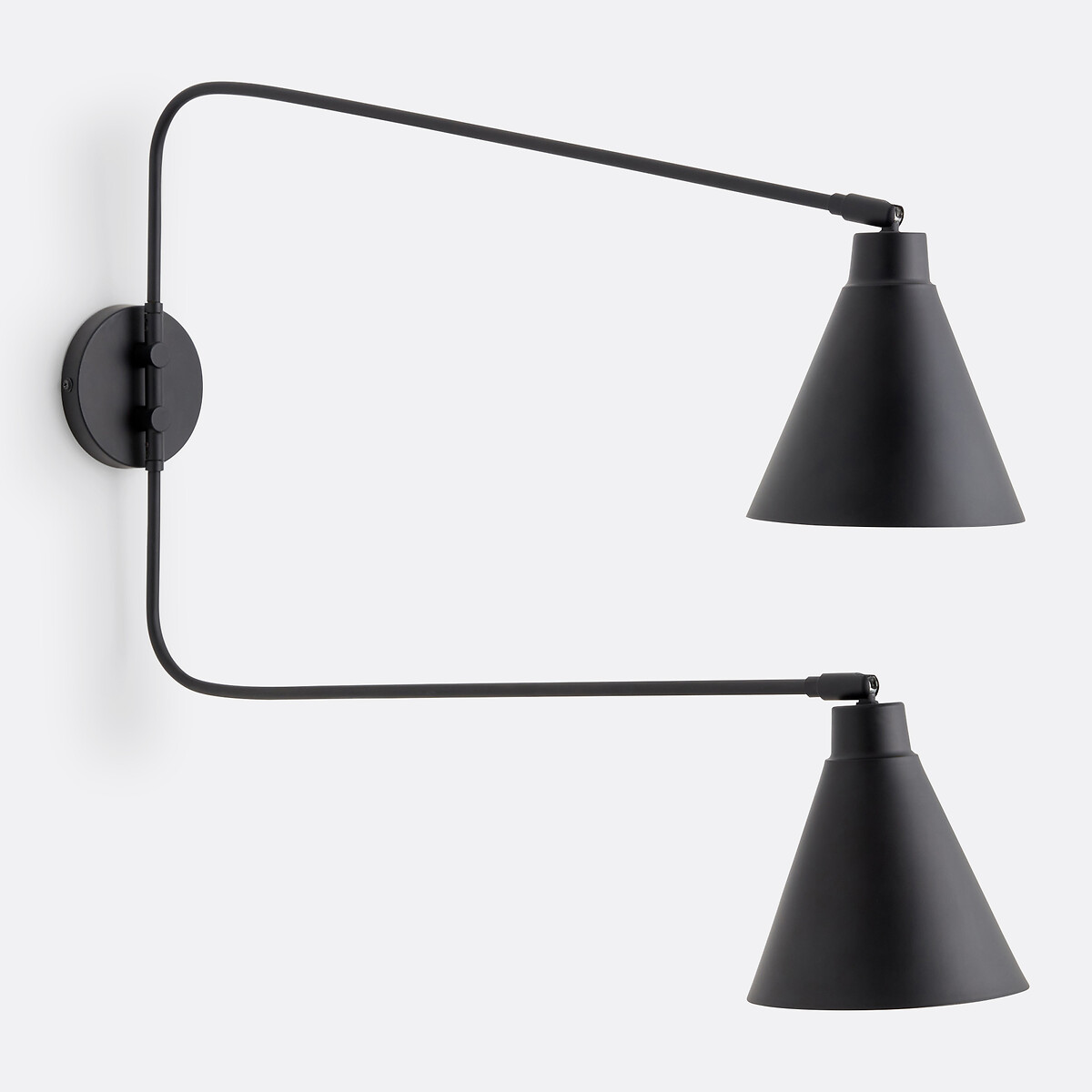 LA REDOUTE INTERIEURS Dubbele scharnierende wandlamp in ijzer, Hiba