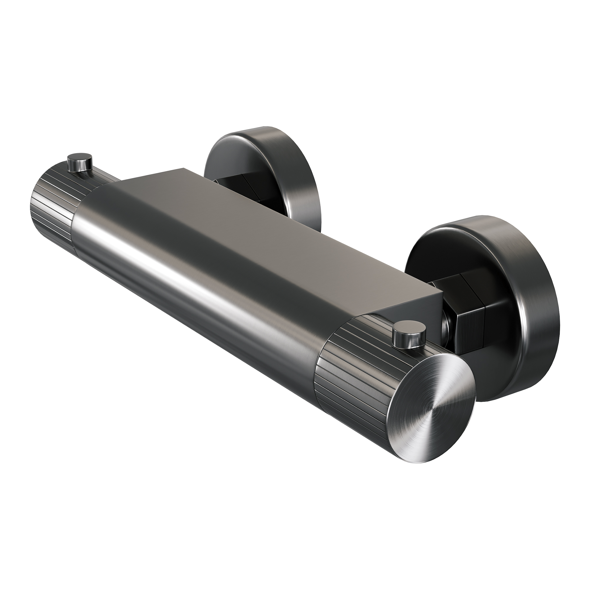 Brauer Stripe opbouw douche thermostaatkraan gunmetal geborsteld PVD