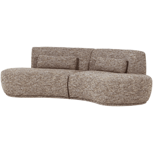 WOOOD Organische 4-zits Bank Batavier Geweven melange stof - Lichtbruin