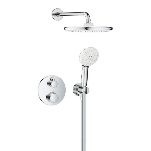 Grohe Tempesta 250 Regendouche set - ronde hoofddouche - incl. douche arm - ronde handdouche - chroom 1039960000