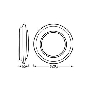 OSRAM LED-Deckenleuchte ORBIS BERLIN, schwarz &Oslash; 30 cm Metall