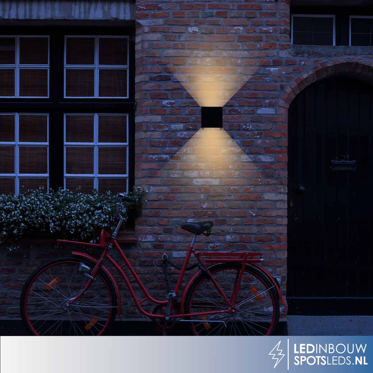 Led wandlamp - up&down - dimbaar - 6 watt - 540 lumen - zwart -1800-3000k