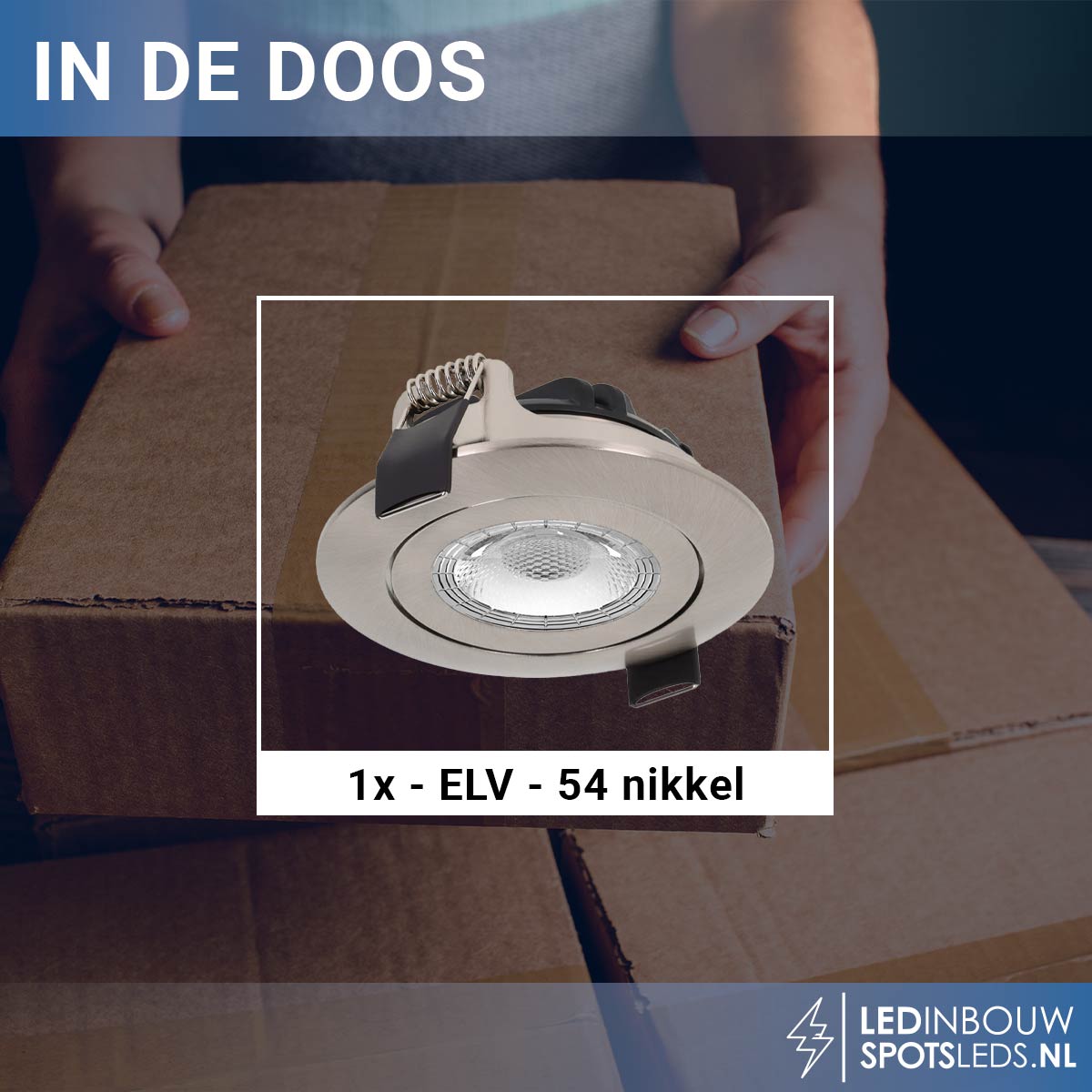 Design inbouwspot dimbaar - 230 volt 5 watt- 600 lumen- nikkel- 4000k - IP44