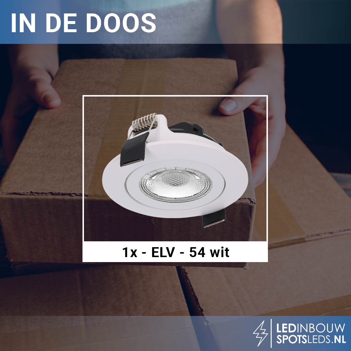 Design inbouwspot dimbaar - 230 volt 5 watt- 600 lumen- wit - 2700k - IP65