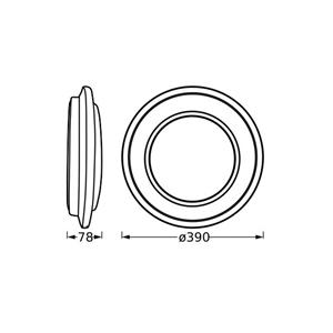 OSRAM LED-Deckenleuchte ORBIS BERLIN, schwarz &Oslash; 39 cm Metall