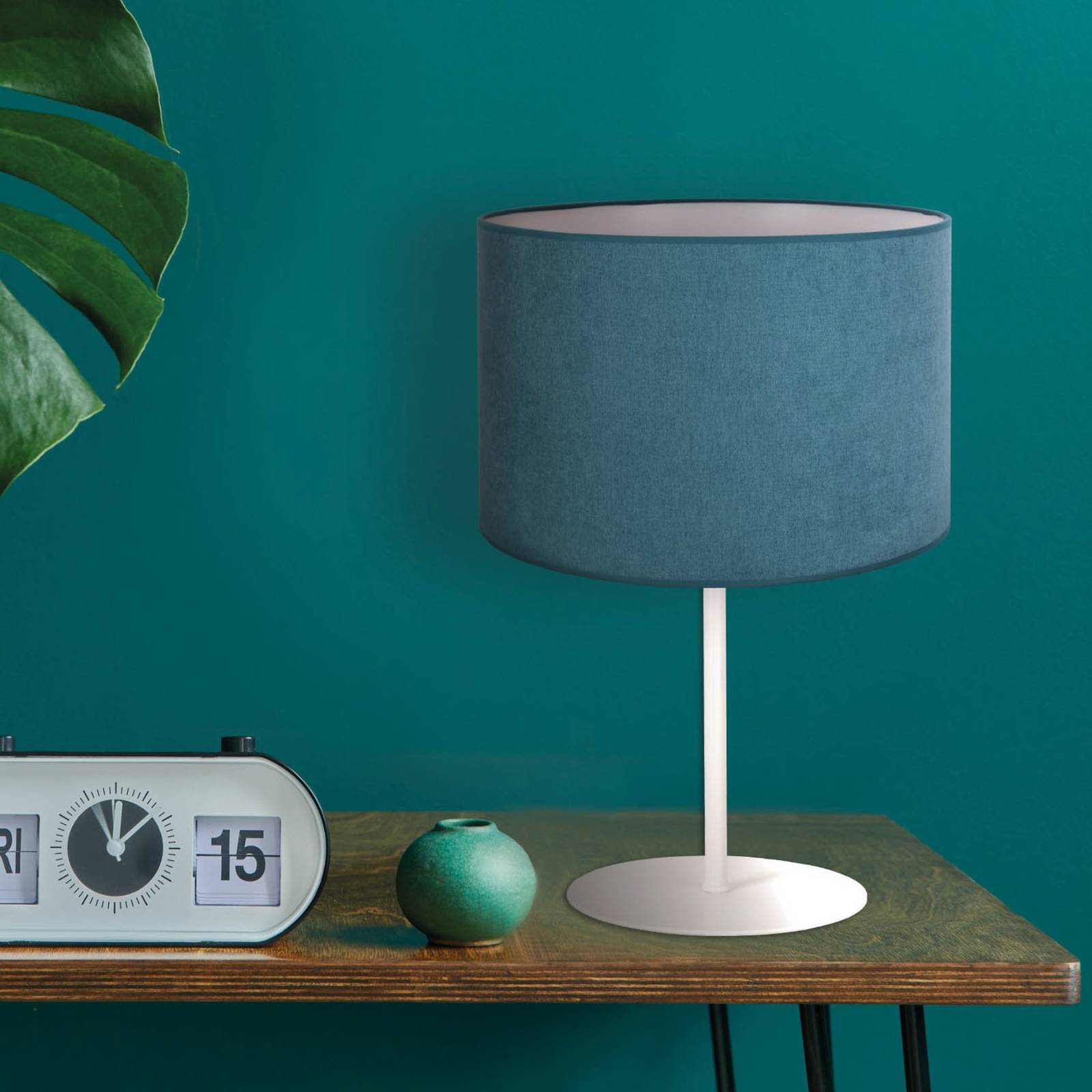 Duolla Tafellamp Pastel Roller hoogte 30 cm turquoise