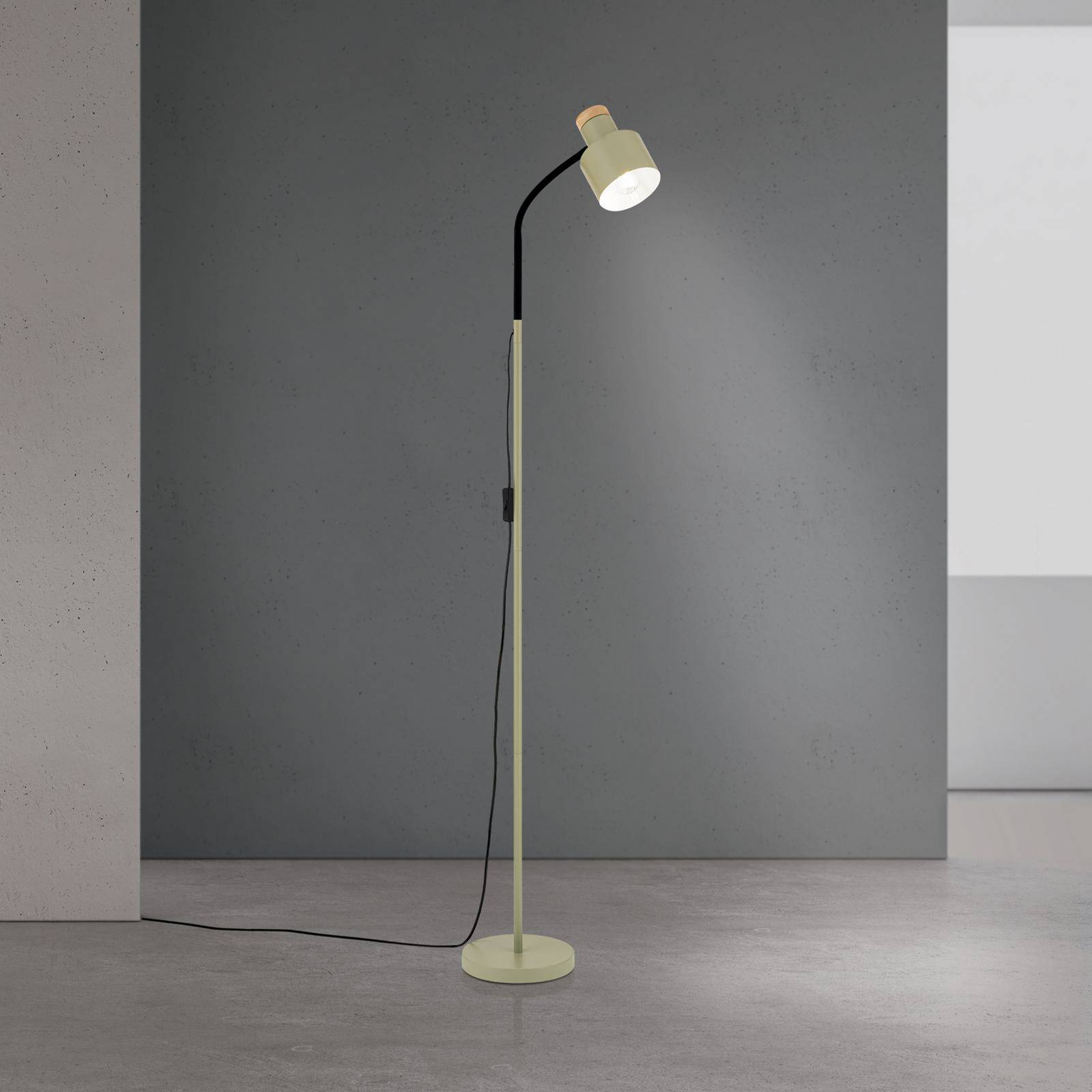 Orion Vloerlamp Gili, staal, lichtgroen, hoogte 150 cm, E27