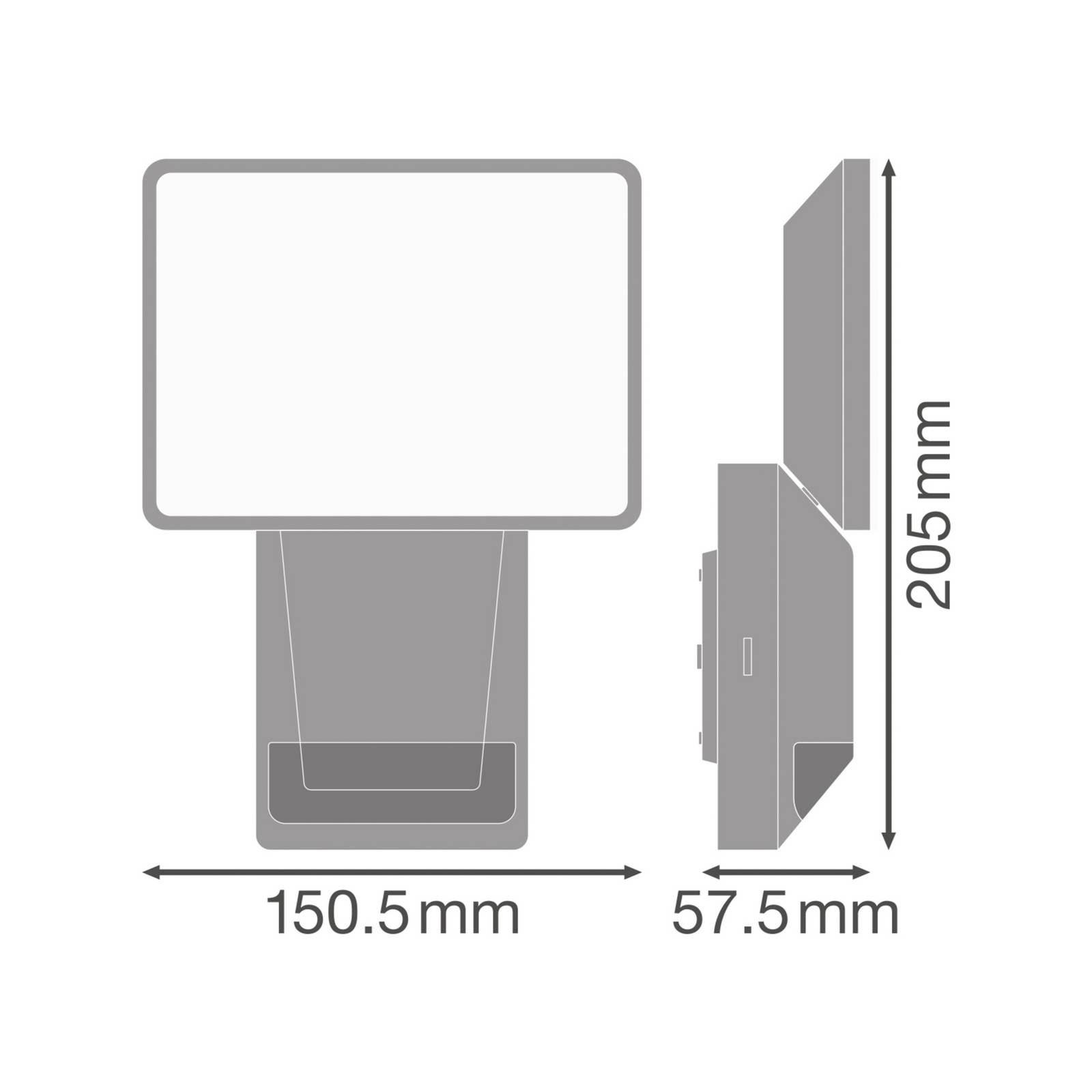 Osram LED-sensor-buitenspot ENDURA PRO FLOOD, grijs, 15 W
