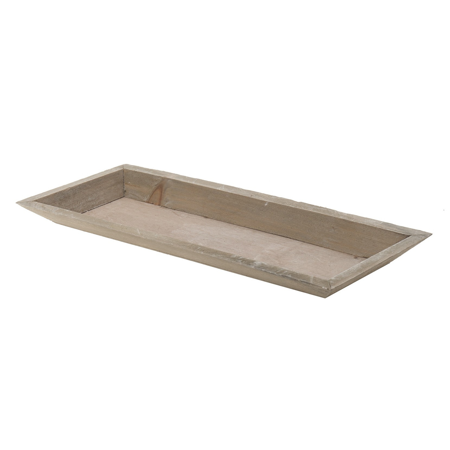 Merkloos Kaarsenbord - kaarsen plateau - rechthoekig - hout naturel - x 15 cm - Kaarsenonderzetter -