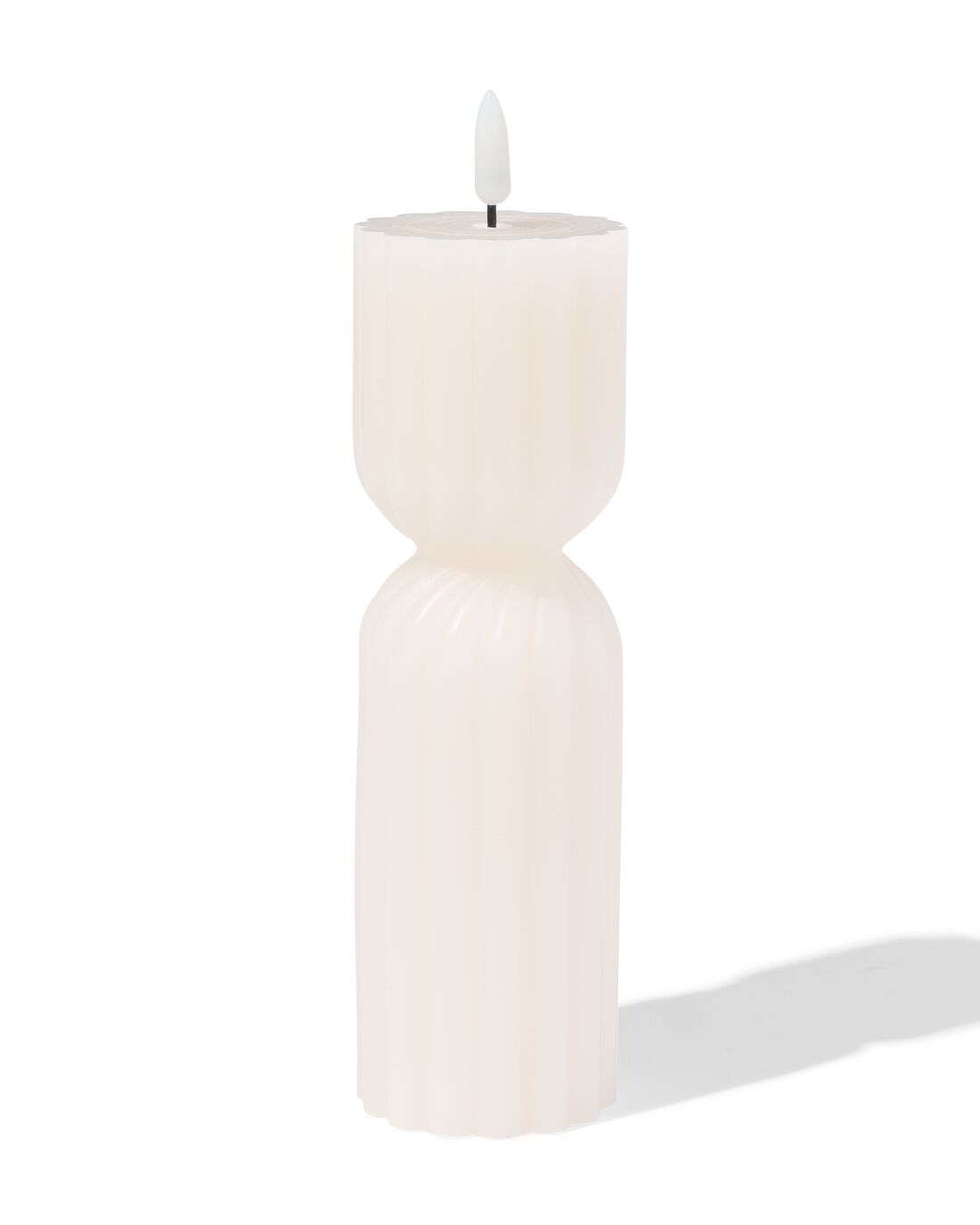 HEMA Led Vormkaars ⌀6.2x23cm Diabolo Ivoor (ivoor)