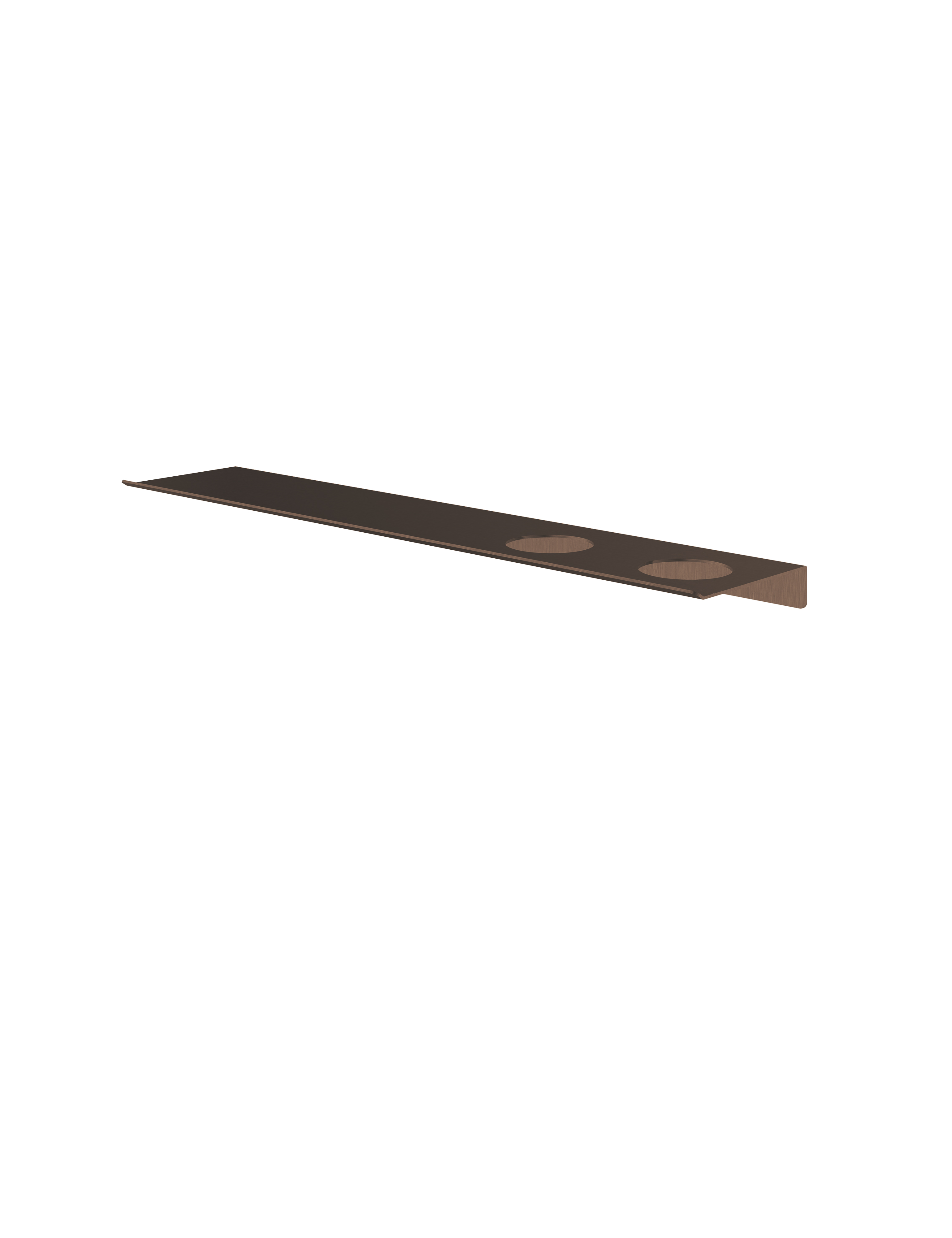 Hotbath &More Planchet 60 cm inclusief bevestigings rails met 2 uitsparingen voor een zeepdispenser of beker Tuscan bronze