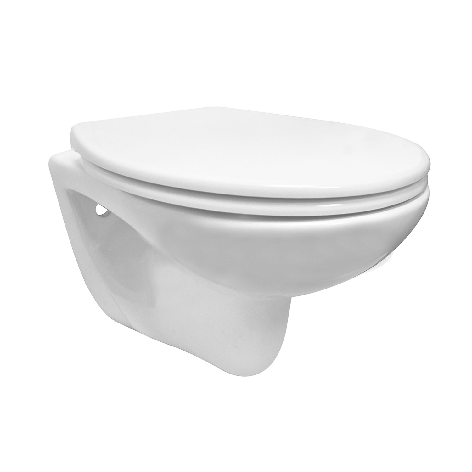 Wiesbaden Wandcloset  Neptunus 2.0 Rimless met Neptunus 2.0 toiletzitting Glans Wit