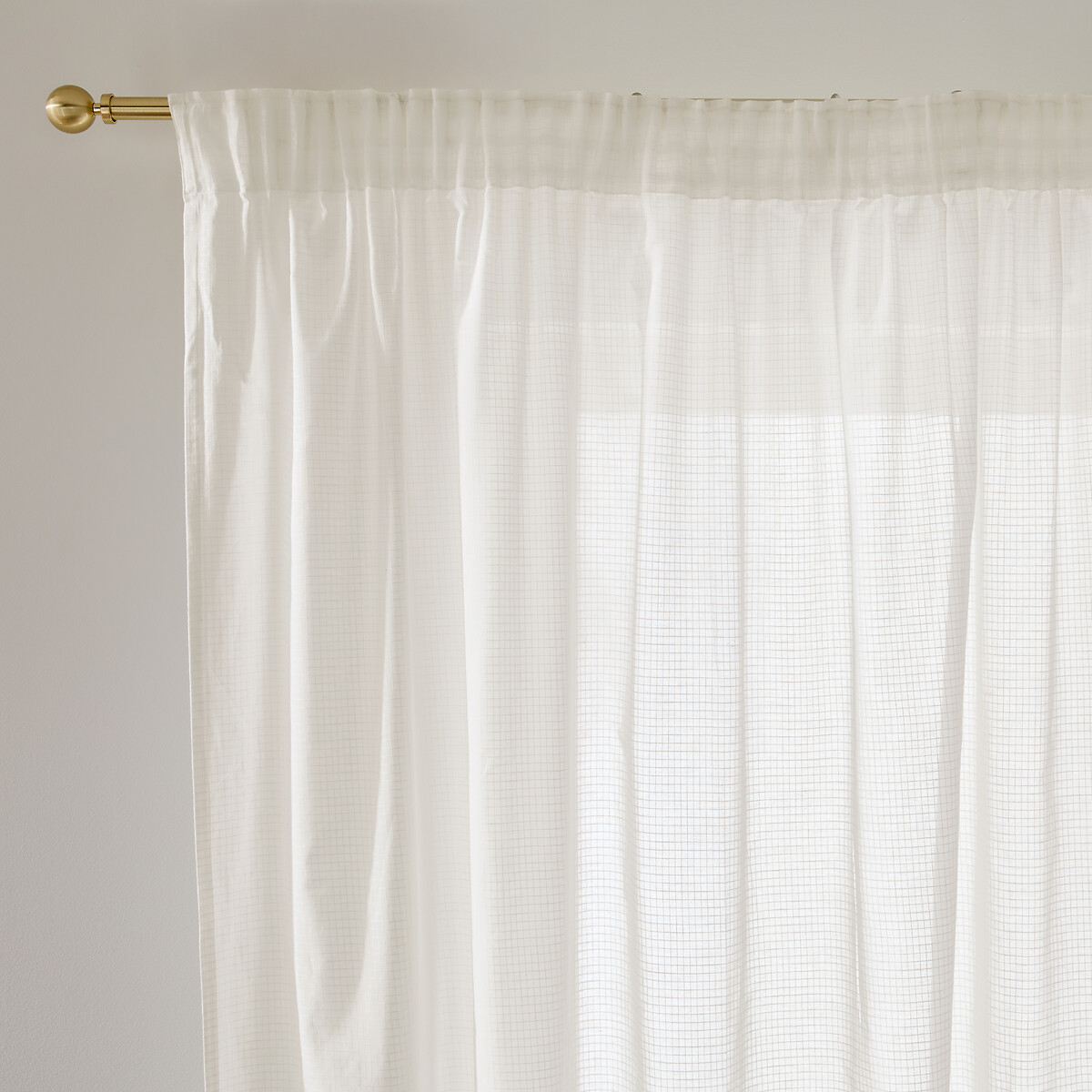 LA REDOUTE INTERIEURS Voile met motief, katoenen plooiband, Cisali