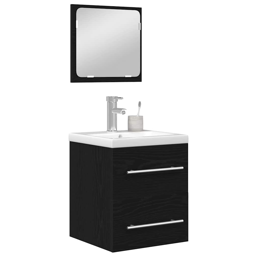 vidaXL Badkamermeubelset Wandgemonteerd 2 pcs artisanaal eikenkleurig