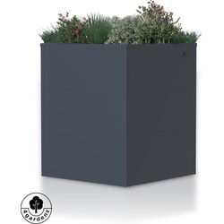 4gardenz vierkante plantenbak met verhoogde bodem 50x50x60cm - antraciet