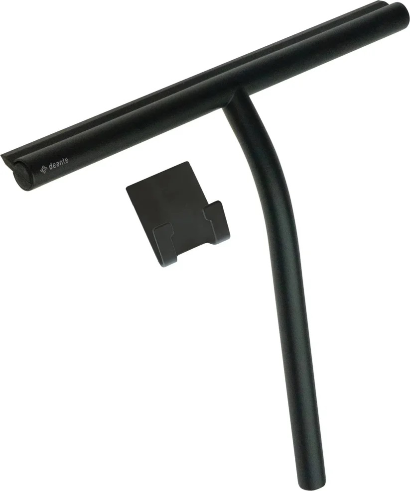 Sanifun Douchewisser Silia Nero Black– Raamwisser met ophangbeugel, RVS&rubber