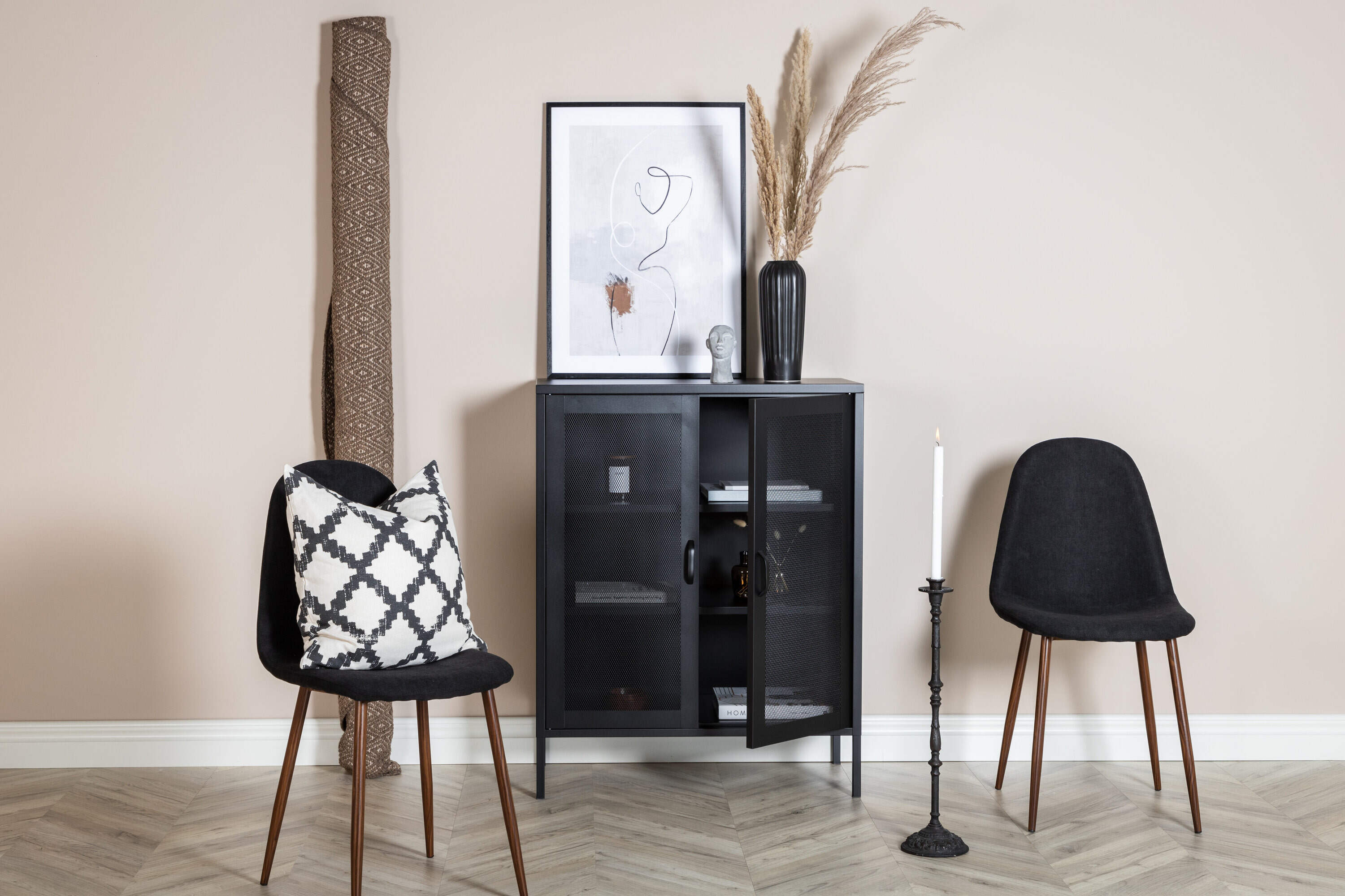 Nohr Opbergkast Carmilla 101 x 80cm - Zwart