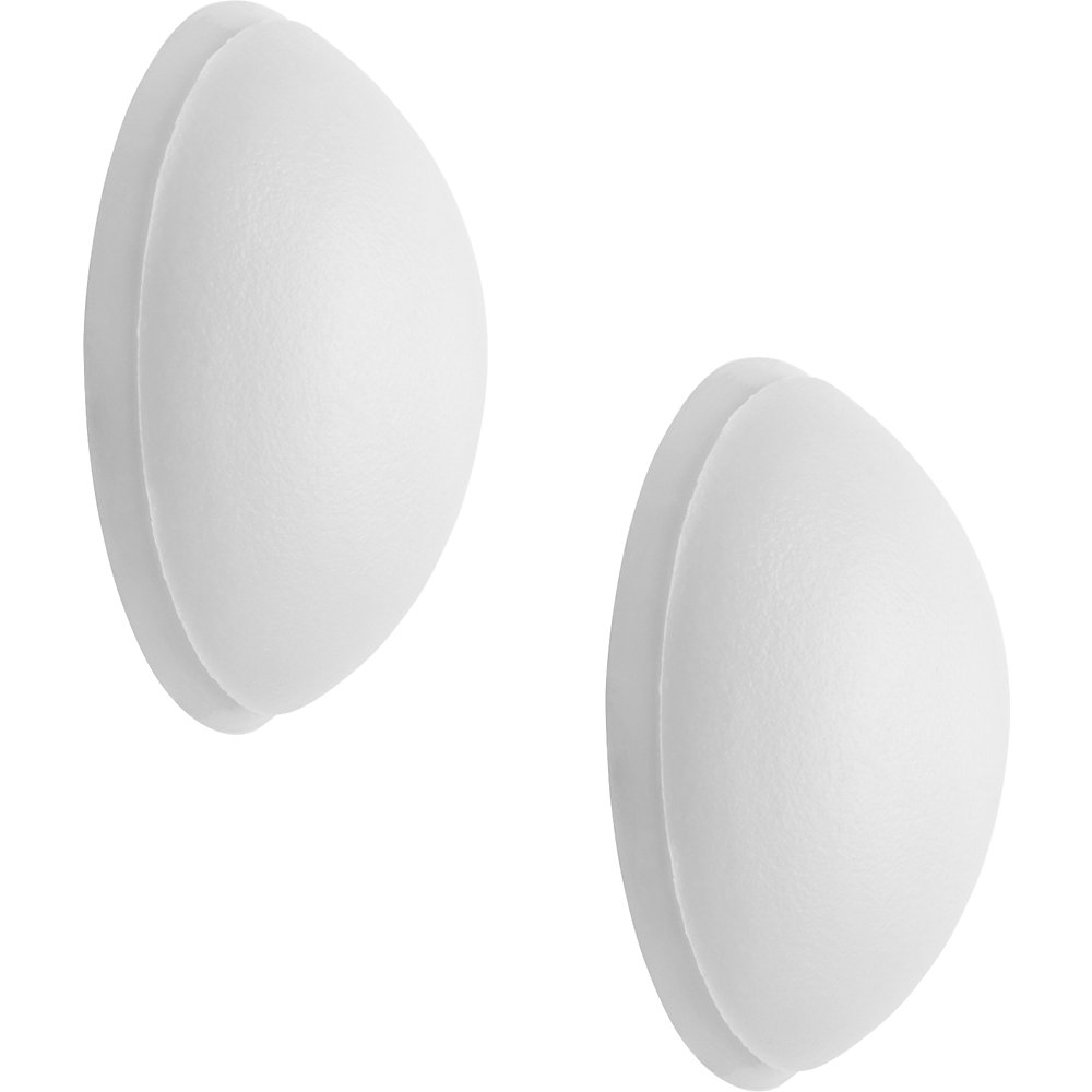 Wagner Wandbuffer, zak / kaart, Ø 30 mm, 10 stuks, hoogte 10 mm, wit