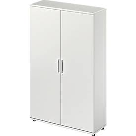 Schäfer Shop Genius TETRIS WOOD draaideurkast, 5 OH, hoogte incl. glijders, B 1200 mm, lichtgrijs