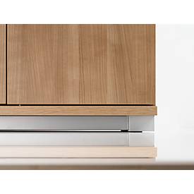 Schäfer Shop Genius Stalen sokkel TETRIS WOOD, teruggebracht, voor roldeurkasten B 1200 mm