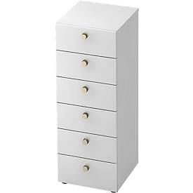 TOPAS LINE ladekast, 3 OH, B 400 mm, wit/wit