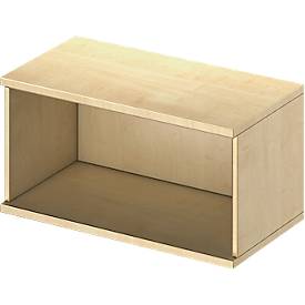 Schäfer Shop Genius Open opzetkast TETRIS WOOD - B 800 x D 421 x H 400 mm - 1 OH - ahorn decor - ons merk 