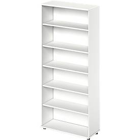 Schäfer Shop Genius open kast TETRIS WOOD, 6 OH, hoogte incl. glijders, B 1000 mm, wit