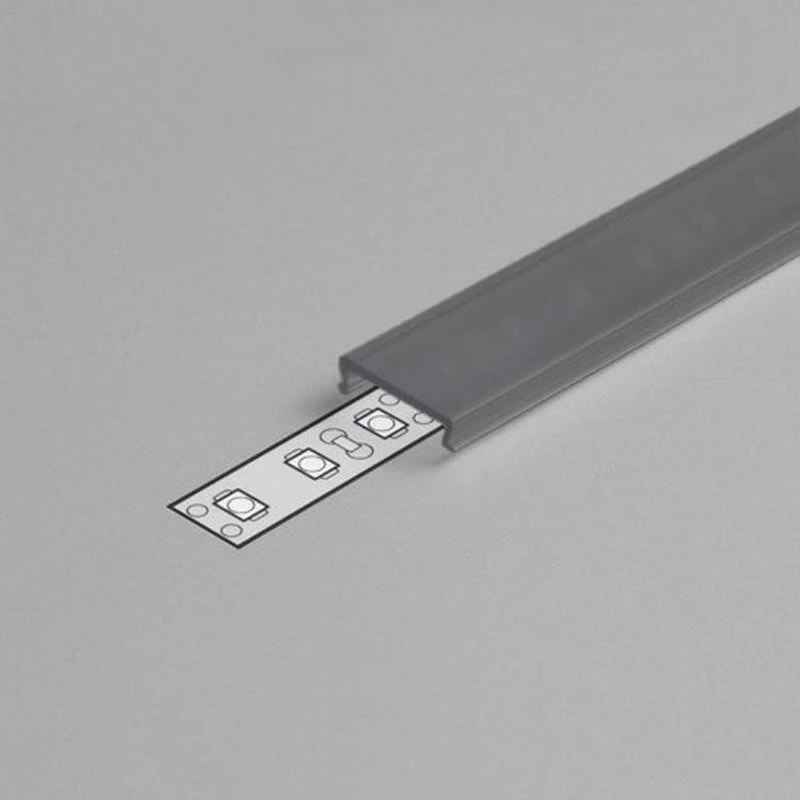 ELP Onderdeel LED-strip | cover klik zwart 2mt surface 10mm