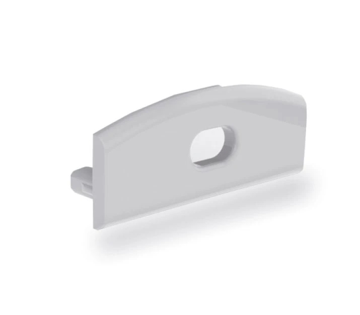 Prolumia Eindkap slimline breed 8mm, met draaddoorvoer, aluminium | 46290177