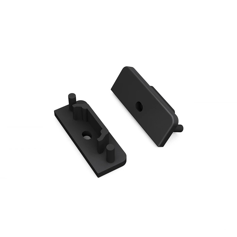 ELP Onderdeel LED-strip | end cap met kabelopening zwart surface 14mm (2 stuks)