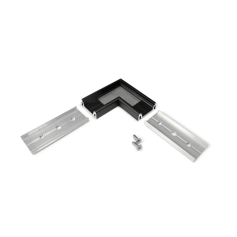 ELP Onderdeel LED-strip | hoekstuk surface zwart 14mm