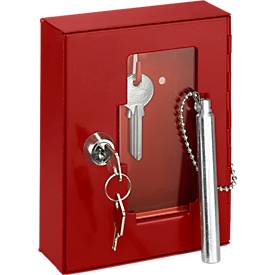 Noodsleutelkastje met glasplaat, met klepel