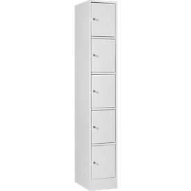 Sch&auml;fer Shop Select Sichtlagerkasten, mit Tragestab, L 377 x B 211 x H 201 mm, 11,5 l, 60 kg, Stahl, RAL 5008 (graublau)