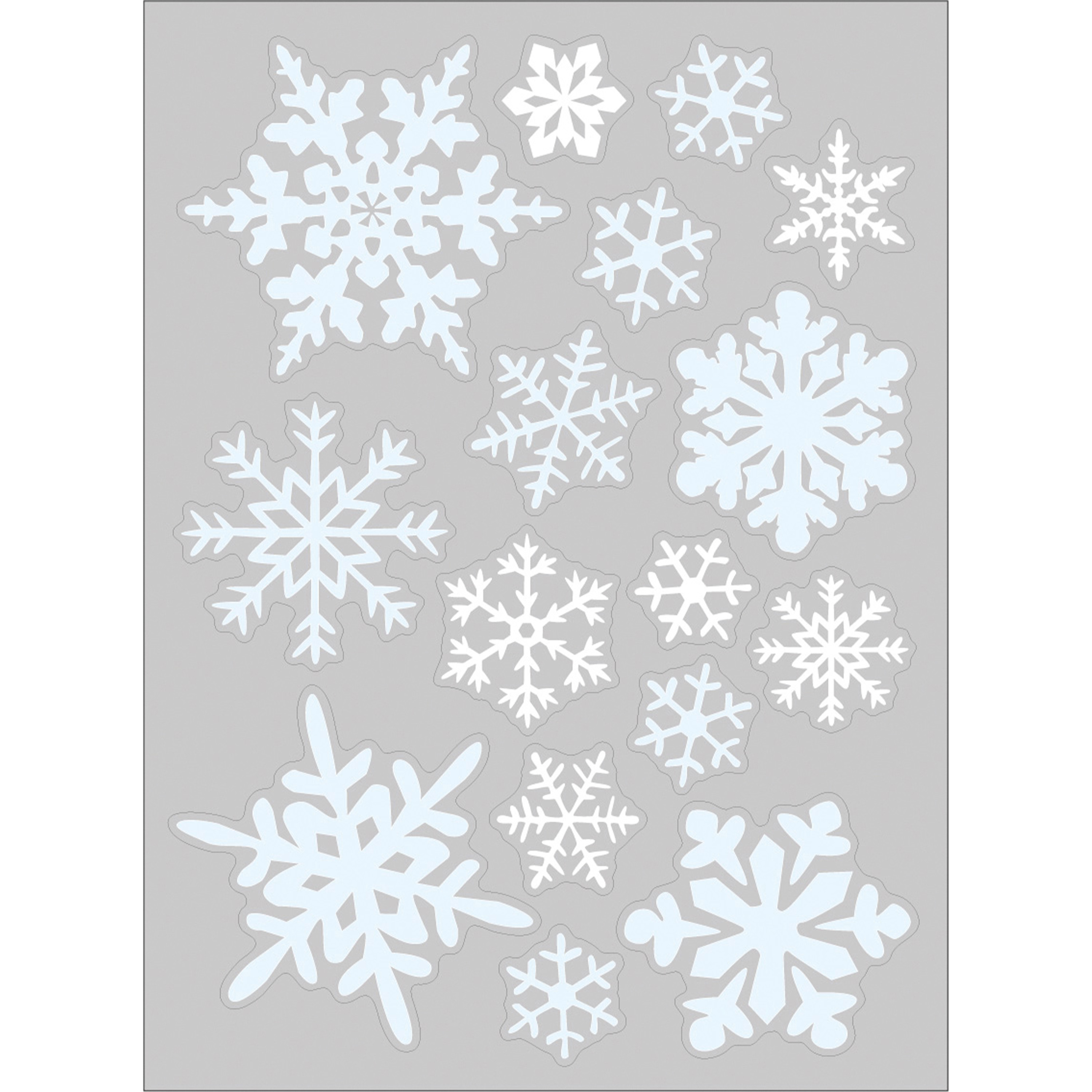 Anna's Collection Kerst raamstickers sneeuwvlokken - vel van x 28 cm -