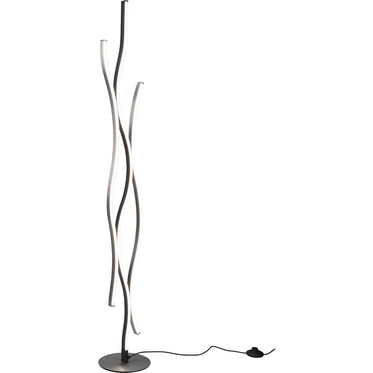 BES LED LED Vloerlamp - Trion Lazo - 28W - Aanpasbare Kleur - Dimbaar - Geborsteld Aluminium - Metaal