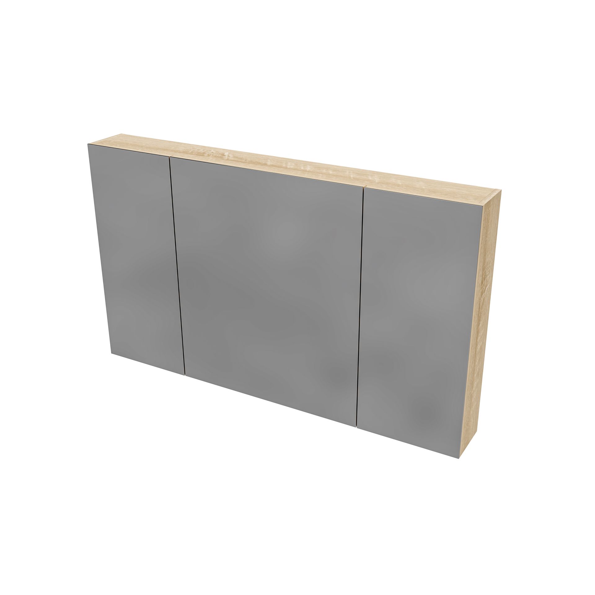 <QuerySet [<AttributeOption: Creavit>]> Creavit spiegelkast 120 x 70 x 15 cm 6 legplanken licht eiken
