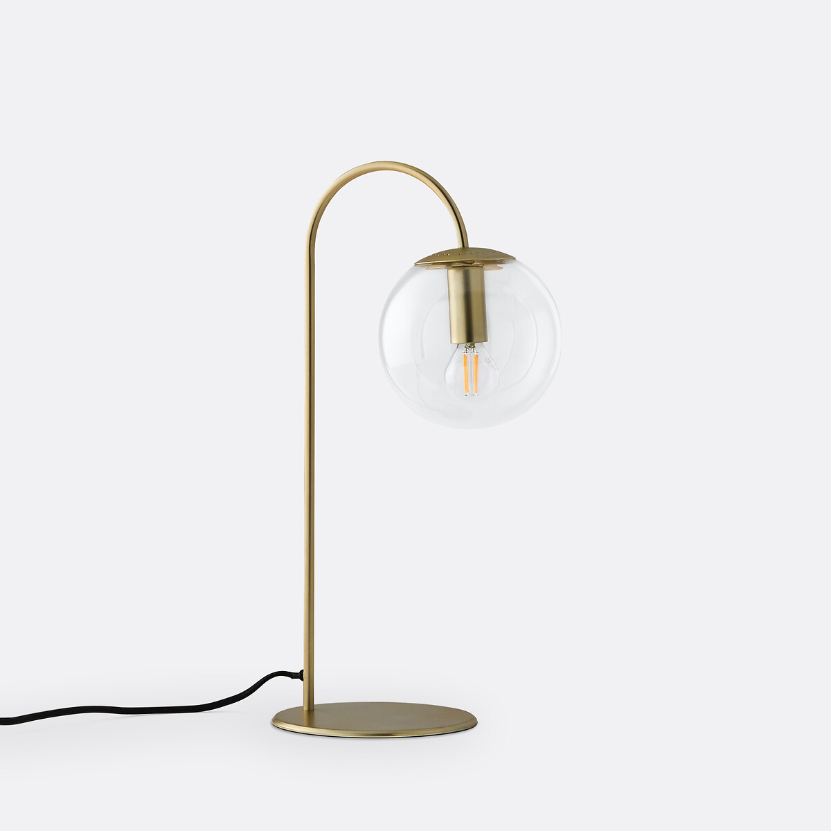 LA REDOUTE INTERIEURS Tafellamp in messing en glas, Moricio