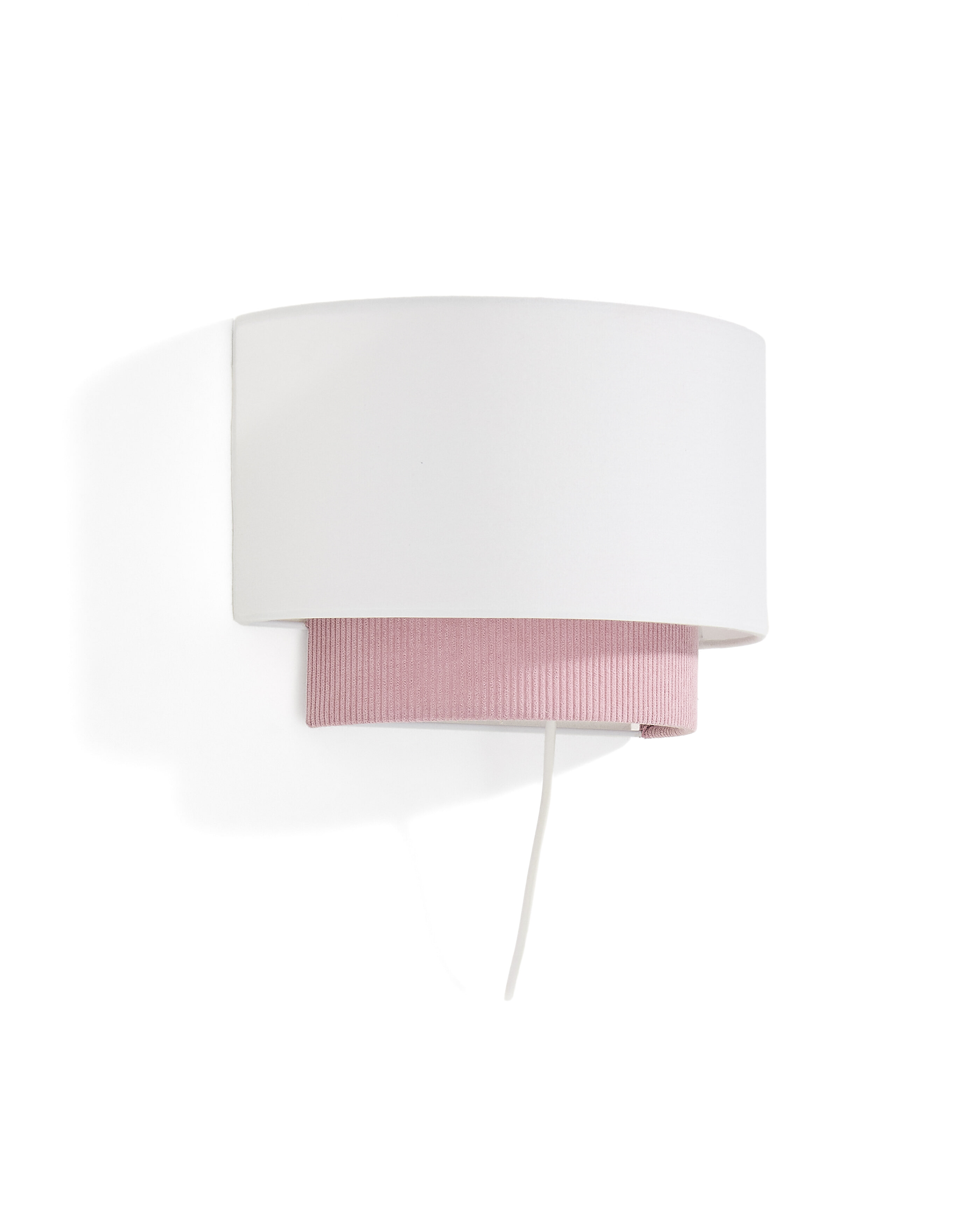 Kave Home Wandlamp Bianella Rib Velvet - Roze
