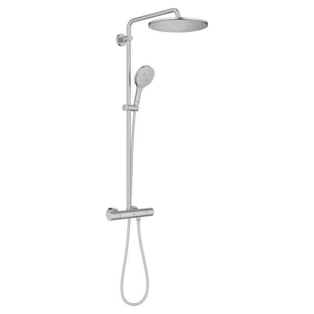 Grohe Rainshower SmartActive 310 douchesysteem rond thermostatisch hoofddouche Ø31cm en handdouche Ø13cm supersteel 26836dc0
