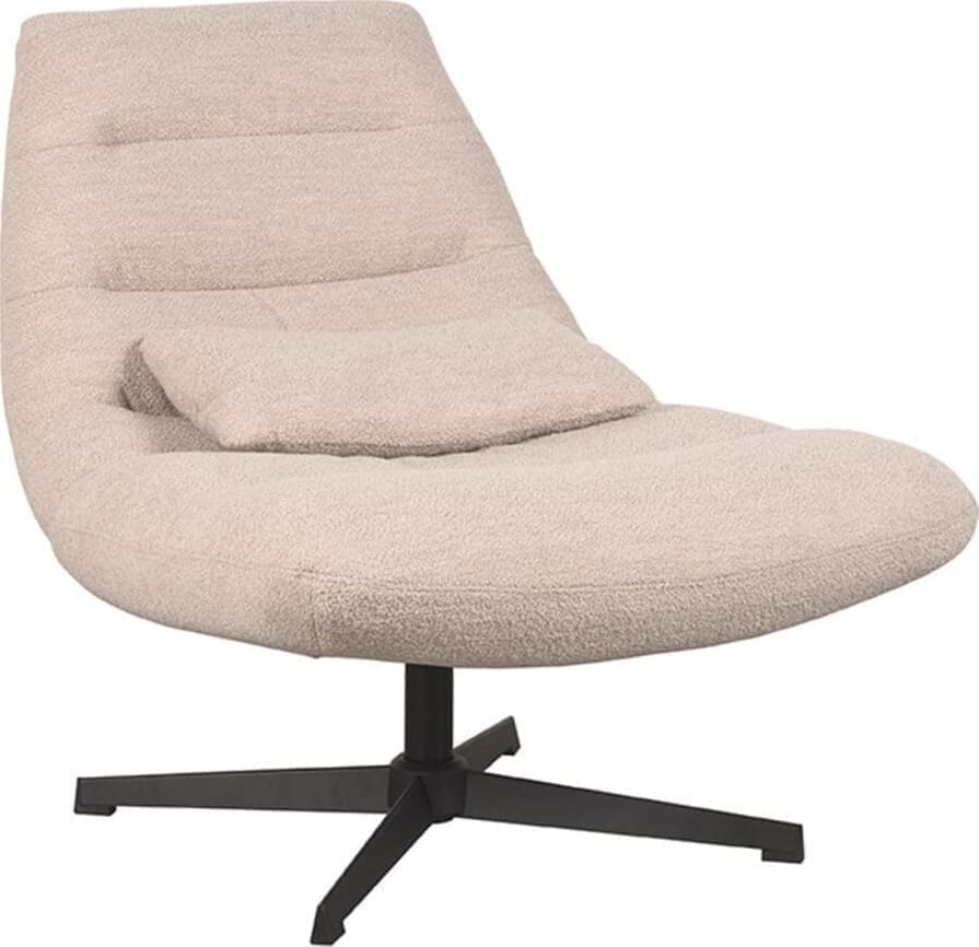 LABEL51 | Fauteuil Nox - Naturel - Stof | Zitmeubels woonkamer | Draaifauteuil