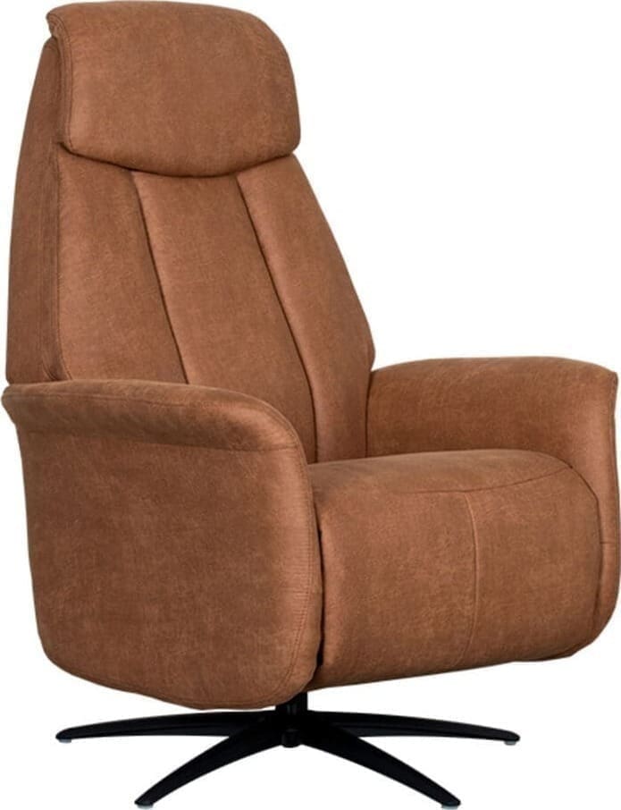 LABEL51 | Fauteuil Oslo - Cognac - Micro Suede | Zitmeubels woonkamer | Relaxfauteuil