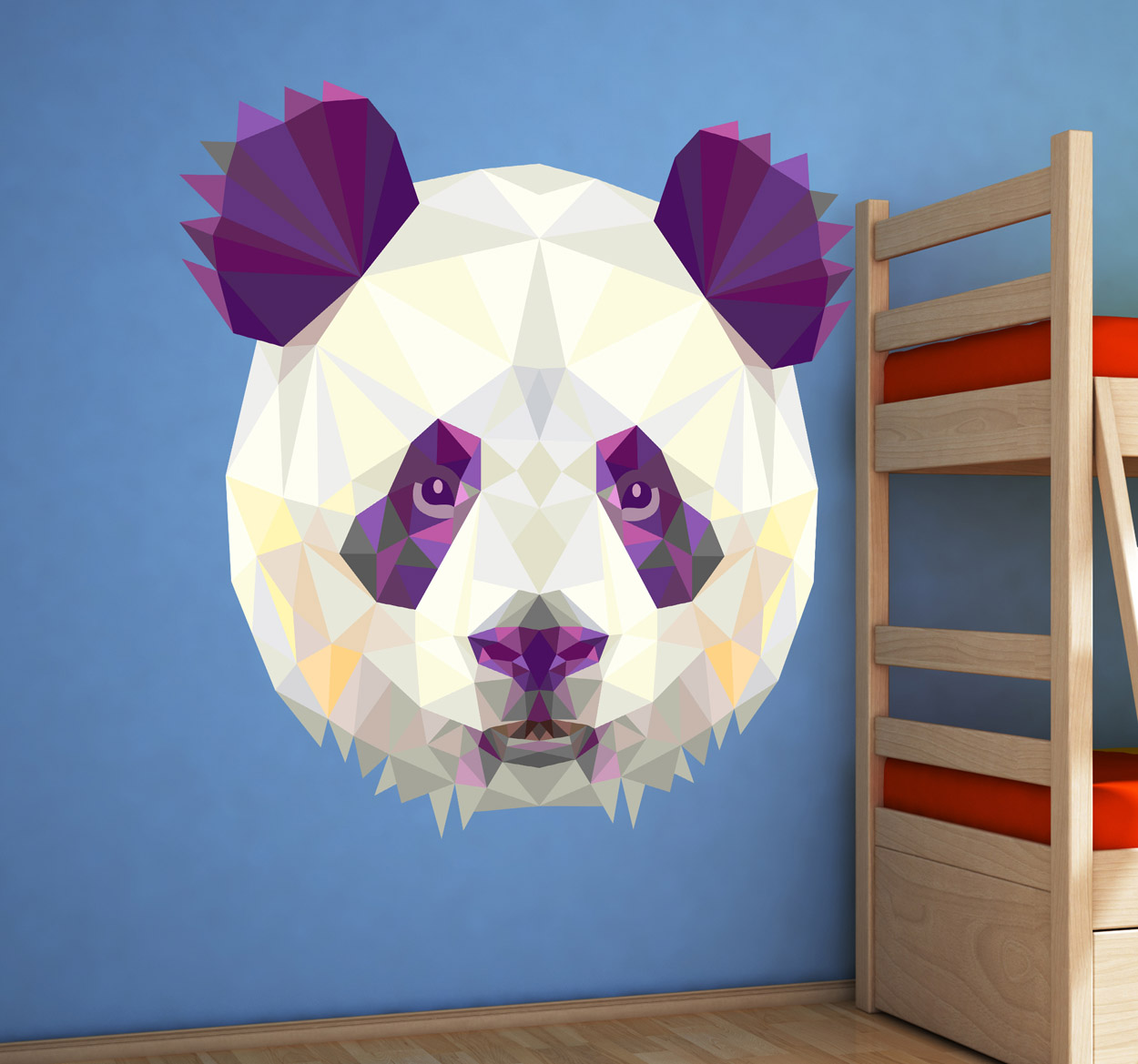 Tenstickers Sticker panda geometrisch